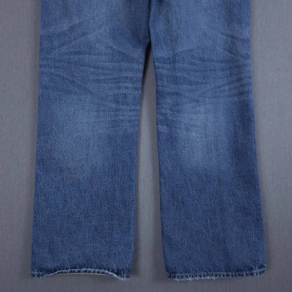 American‎ Eagle Classic Bootcut Jeans Mens 36x34 (Fits 36x32) Blue Whisker Denim